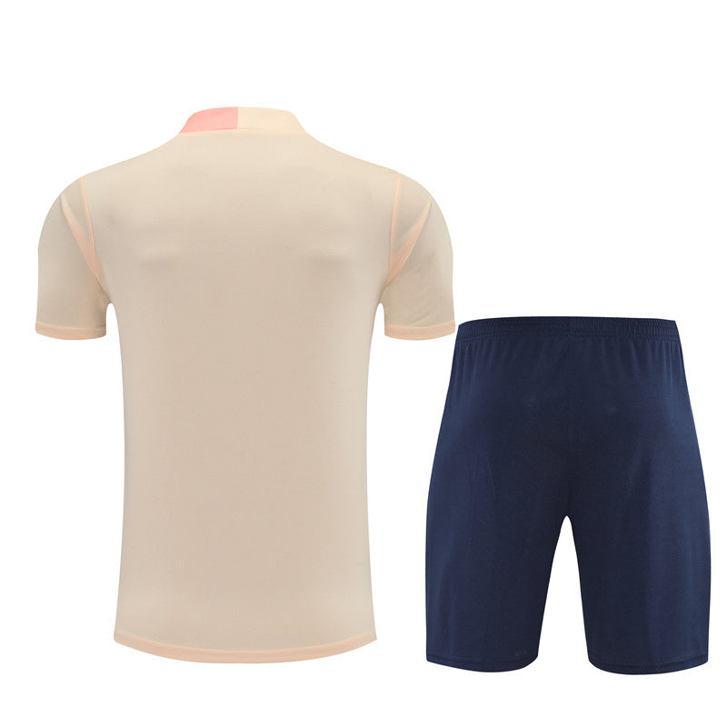 Kit Shirt + Shorts Barcelona Training Beige/Dark Blue 25/26