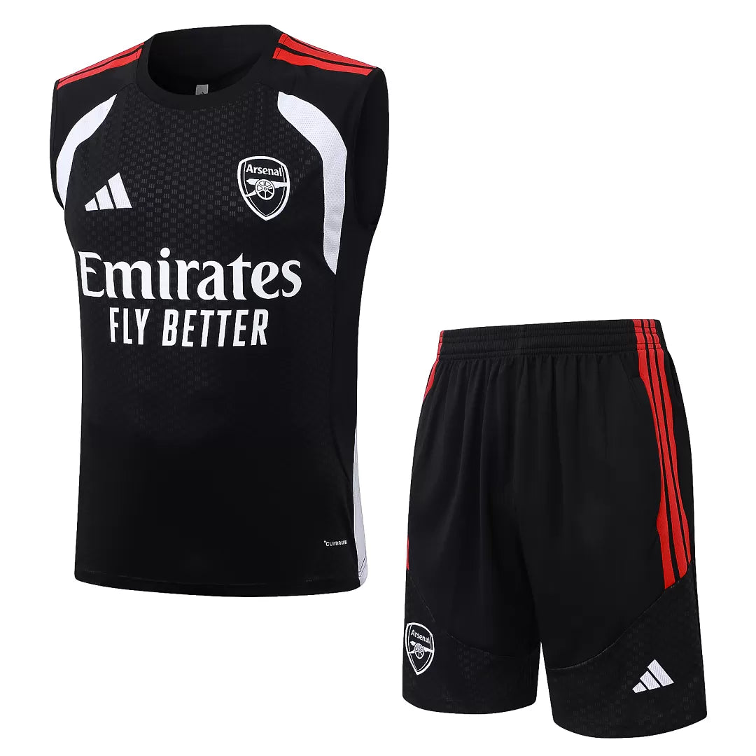 Completino Canottiera Arsenal 26/27 Uomo Nero | Kit Allenamento