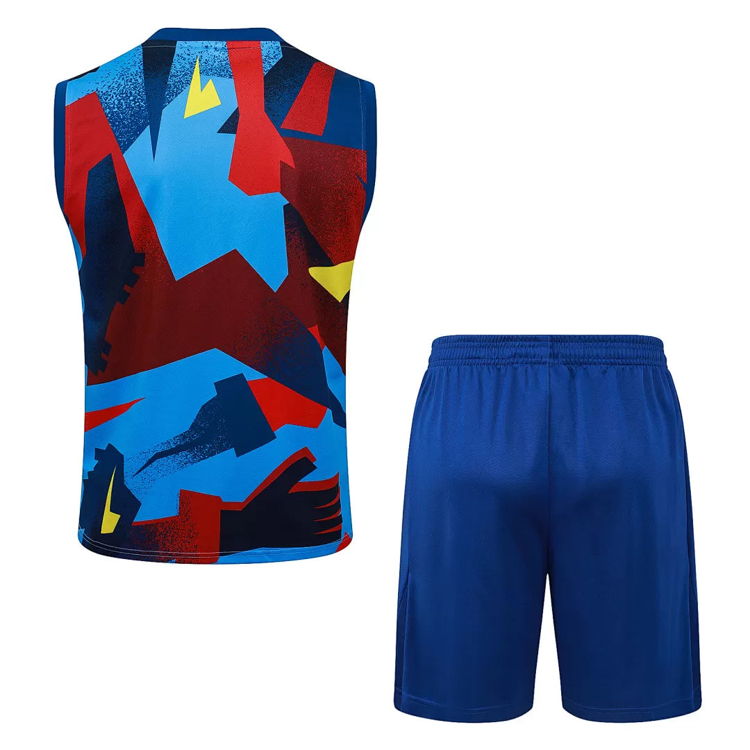 Completino Canottiera Barcelona 2025/26 Uomo Multicolor | Kit Allenamento