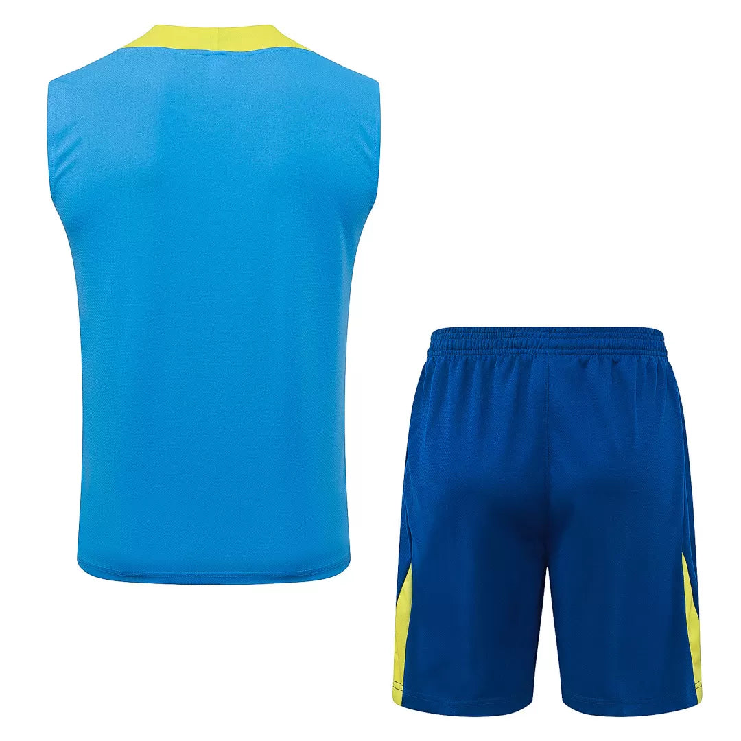 Completino Canottiera Barcelona 25/26 Uomo Azzurro | Kit Allenamento