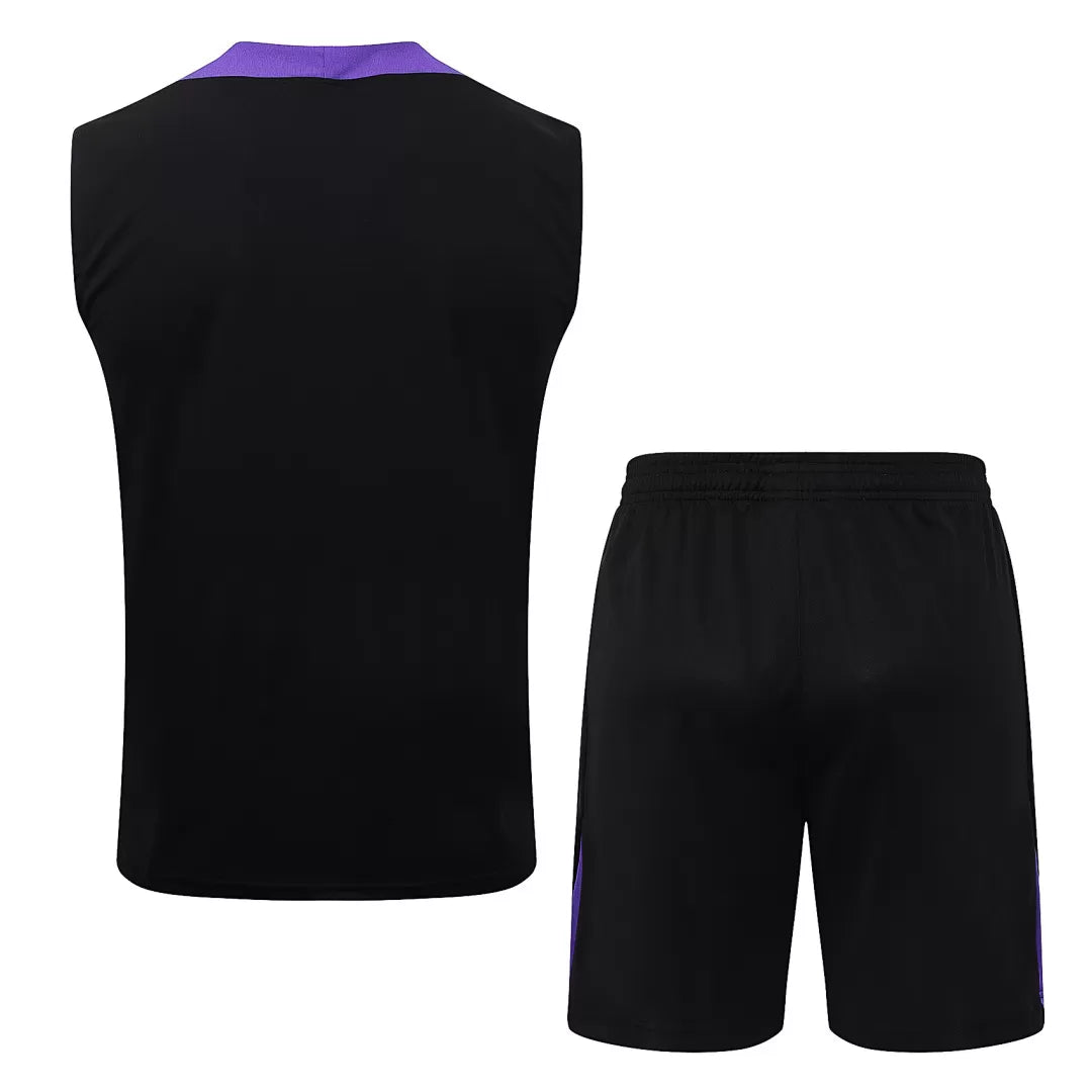 Completino Canottiera Barcelona 25/26 Uomo Nero Viola | Kit Allenamento