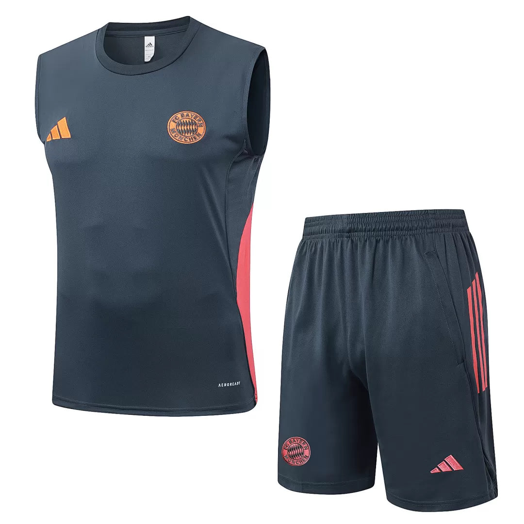 Completino Canottiera Bayern München 25/26 Uomo Blu Petrolio | Kit Allenamento