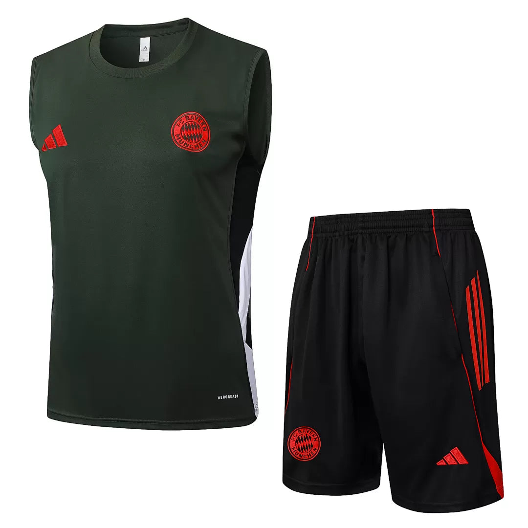 Completino Canottiera Bayern München 25/26 Uomo Verde | Kit Allenamento