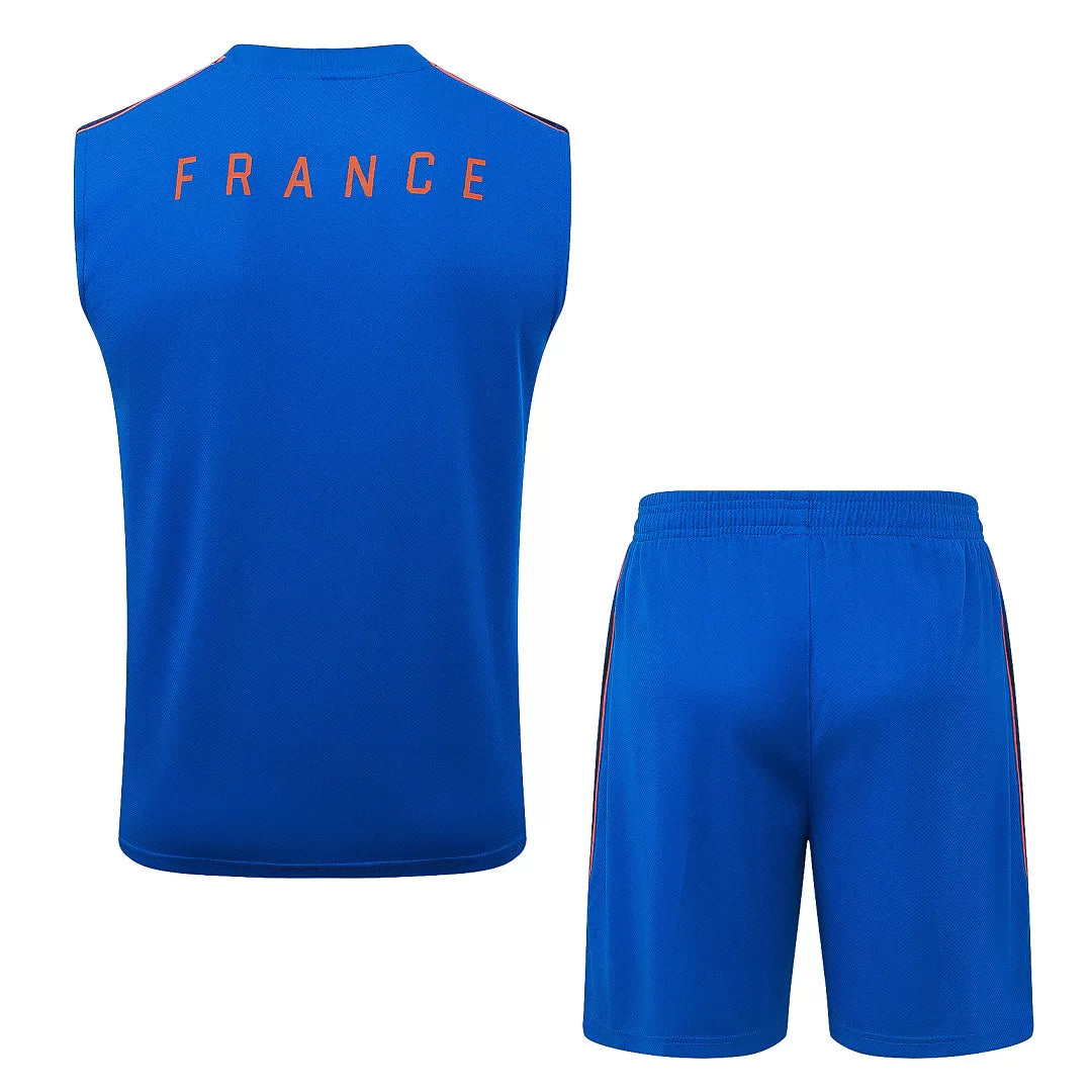 Completino Canottiera Francia 26/27 Uomo Blu | Kit Allenamento