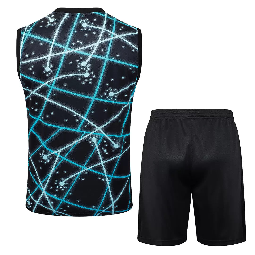 Completino Canottiera Inter Milan 25/26 Uomo Nero Neon | Kit Allenamento