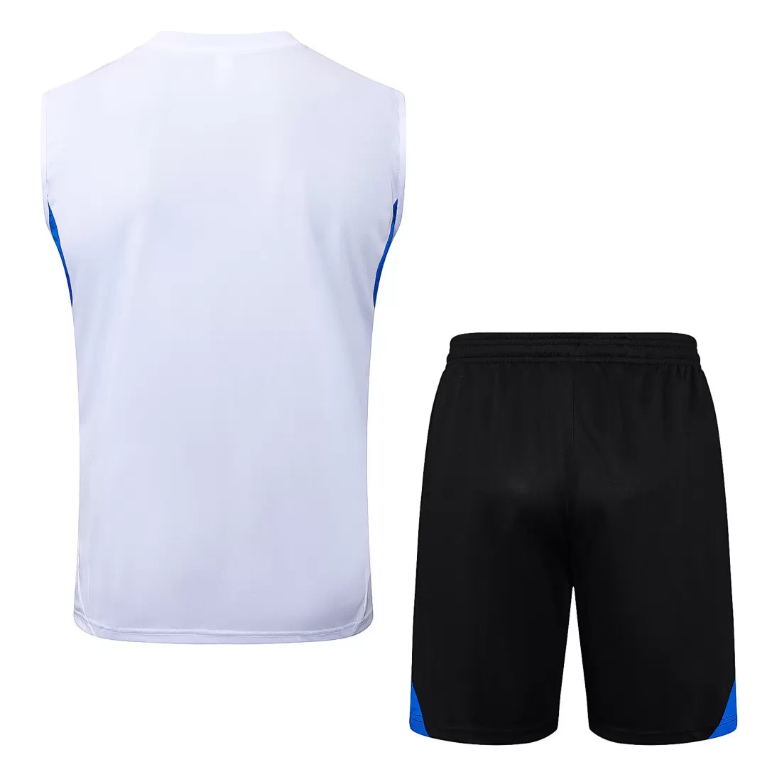 Completino Canottiera Manchester United 25/26 Uomo Bianco | Kit Allenamento