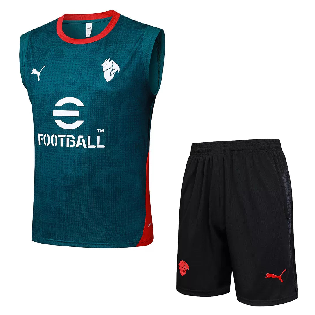 Completino Canottiera Milan 2025/26 Uomo Verde | Kit Allenamento
