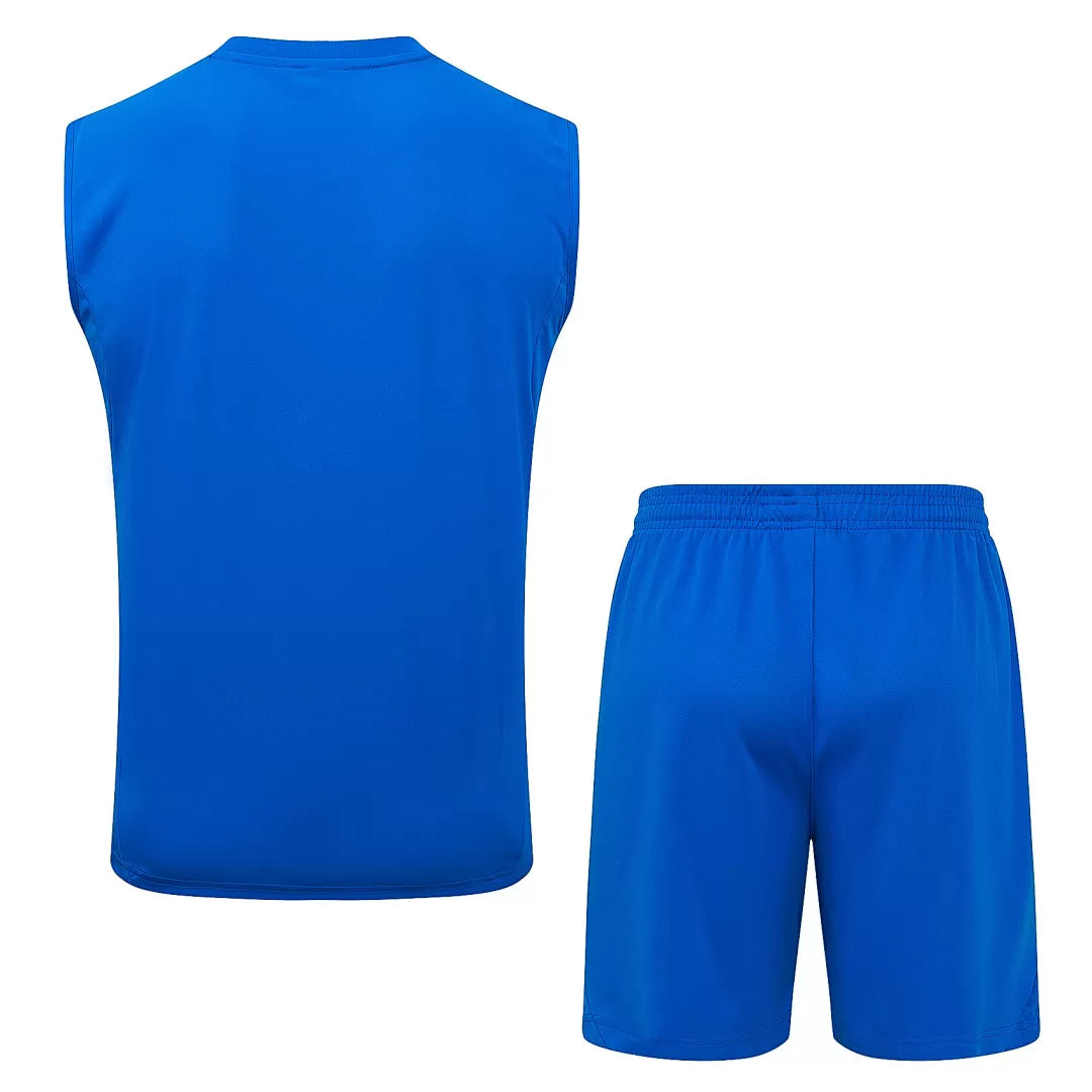 Completino Canottiera Real Madrid 25/26 Uomo Azzurro | Kit Allenamento