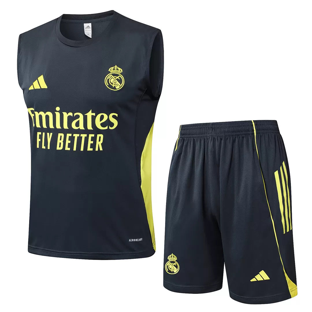 Completino Canottiera Real Madrid 25/26 Uomo Blu Notte | Kit Allenamento