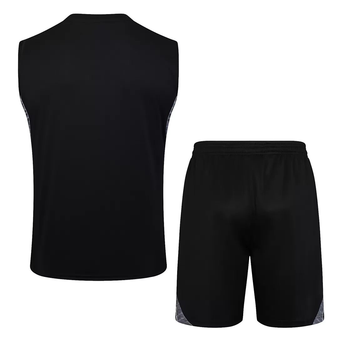 Completino Canottiera Real Madrid 25/26 Uomo Nero | Kit Allenamento