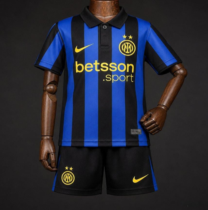 Kit Bambino Inter Milan Home 26/27 Nero Blu | Kit da Calcio