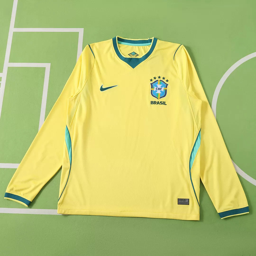 Maglia Brasile Home 2026 Manica Lunga Uomo | Maglia da Calcio