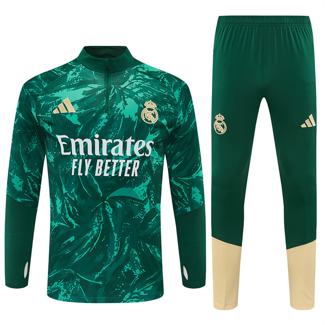 Tuta Real Madrid Verde Half-Zip 26/27 Uomo | Tuta da Calcio