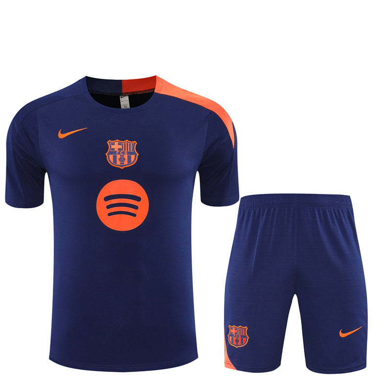 Kit Shirt + Shorts Barcelona Dark Blue/Orange 25/26