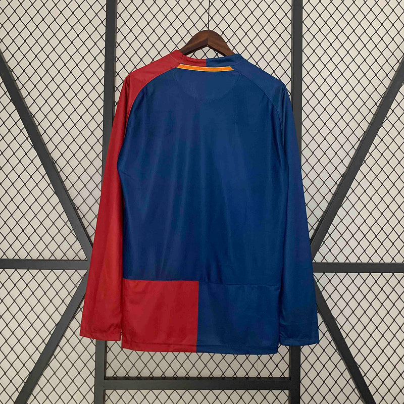 Barcelona Home Jersey 08/09 Retro Long Sleeve Champions