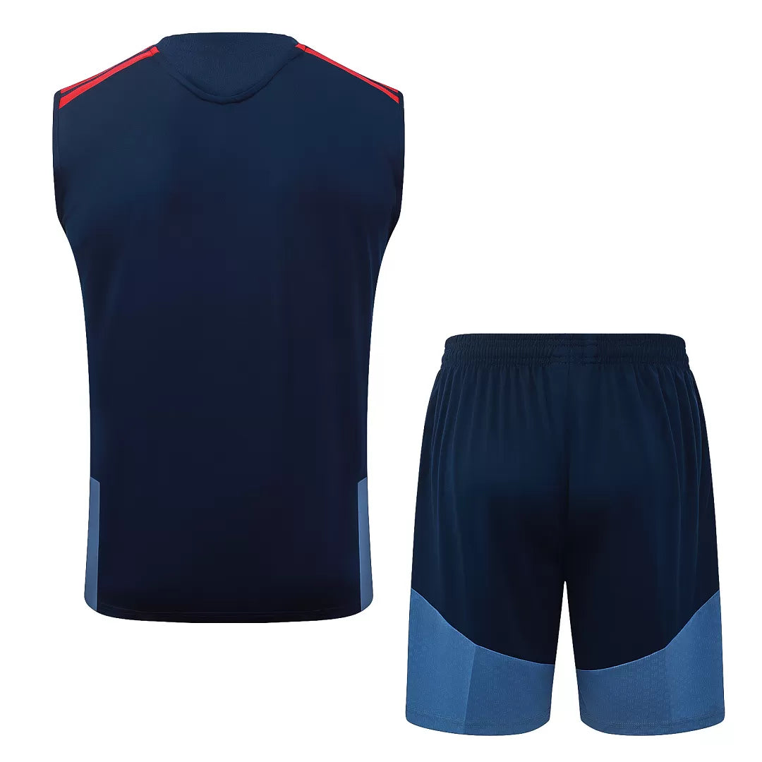 Completino Canottiera Bayern Munich 26/27 Uomo Blu Navy | Kit Allenamento