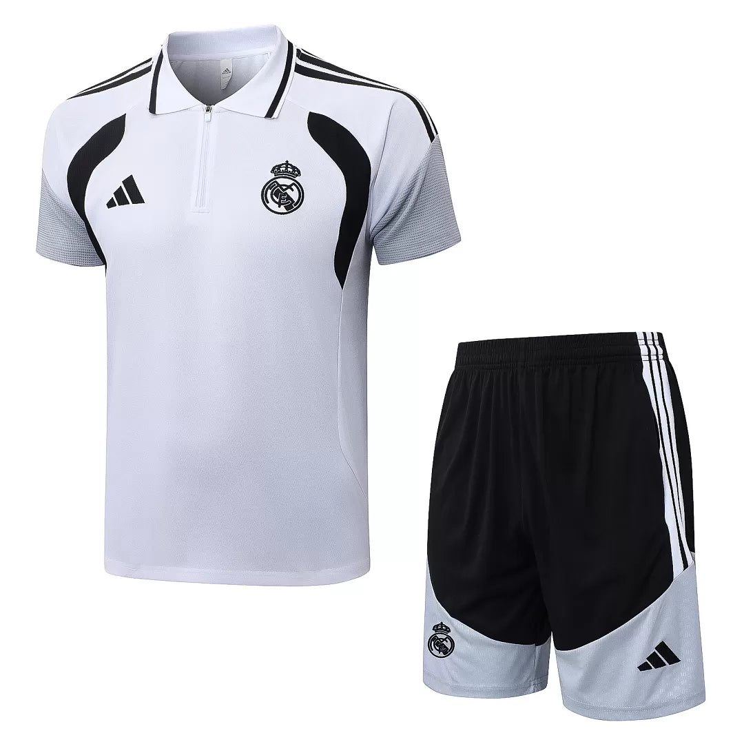 Completino Polo Real Madrid 26/27 Uomo Bianco | Kit Allenamento