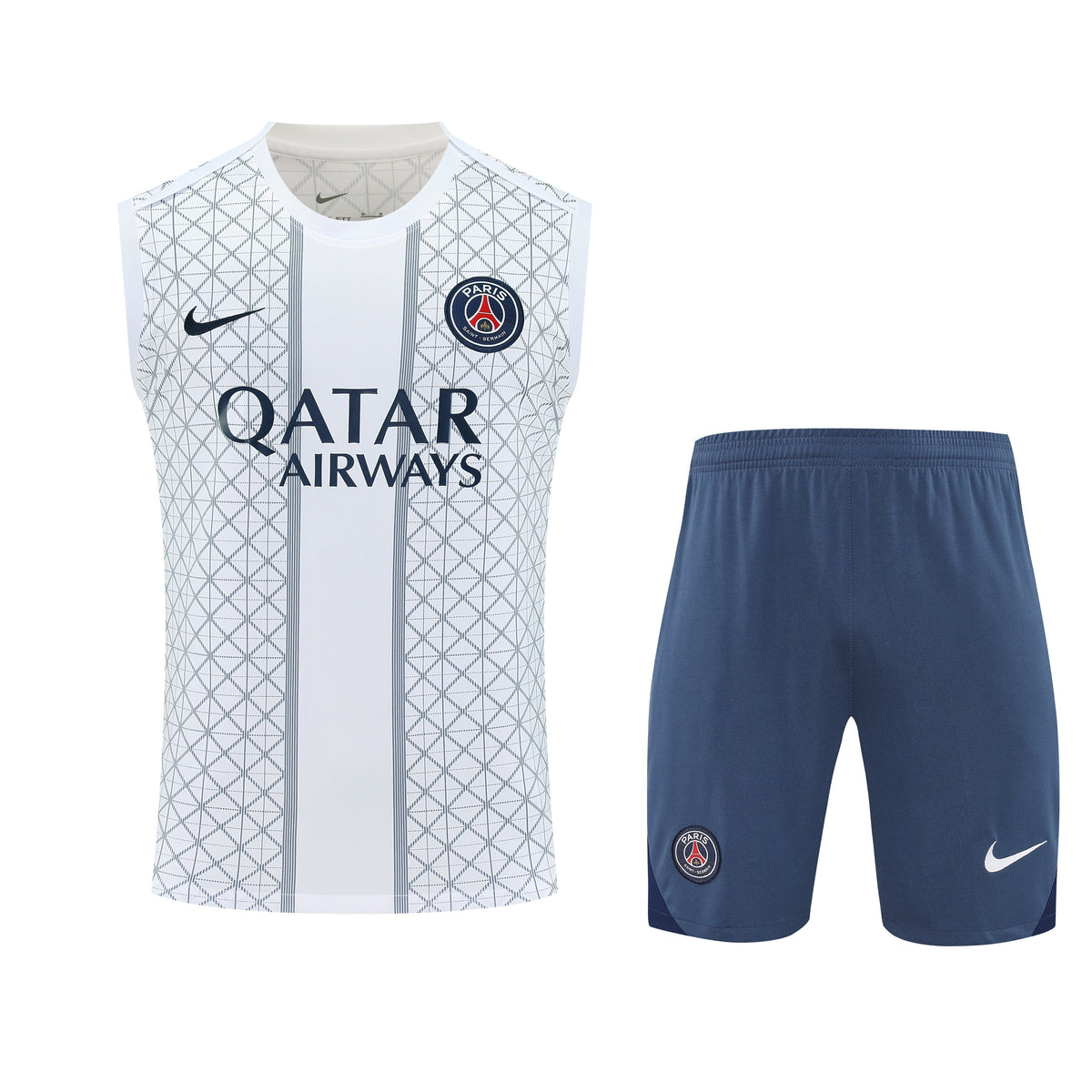 Kit Tank Top + Shorts Paris White/Blue 25/26