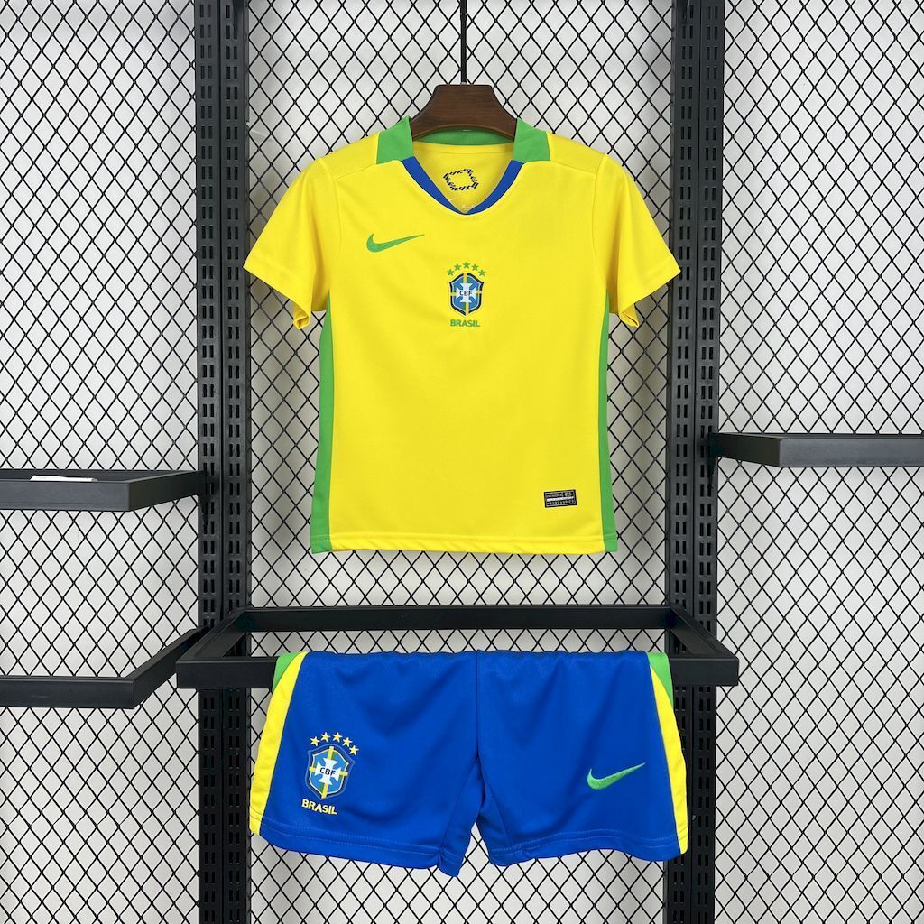 Brazil Home 2025 Kit Kids (Women's Team)