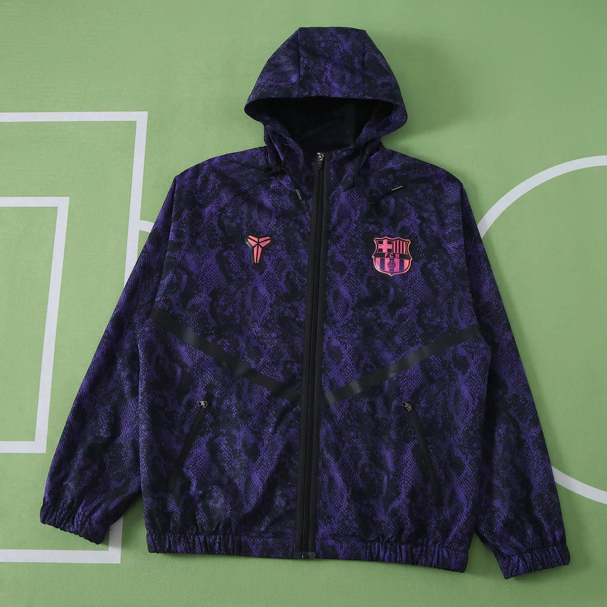 Giacca a Vento Barcelona 26/27 Uomo Blu Viola | Giacca a Vento da Calcio
