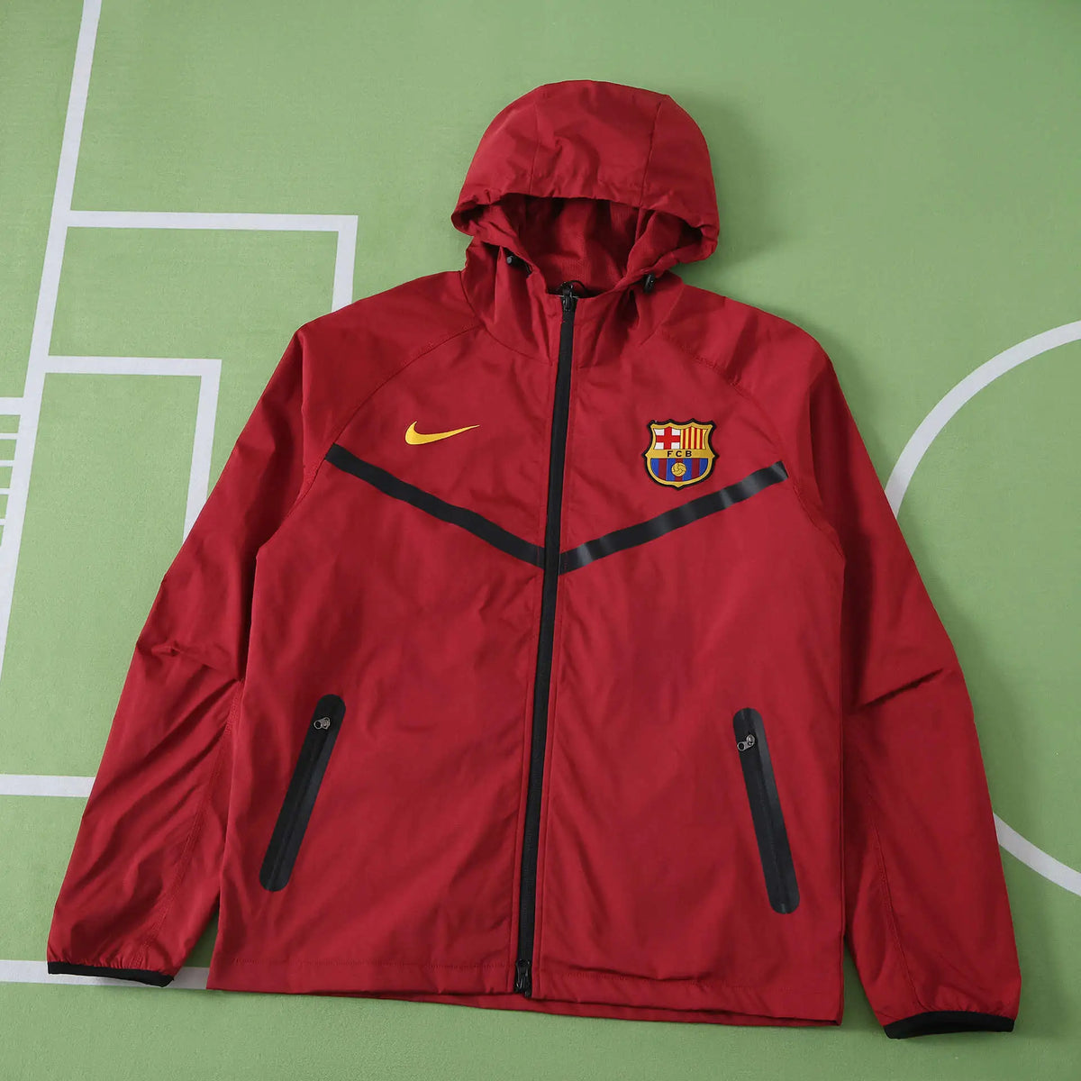 Giacca a Vento Barcelona 26/27 Uomo Rosso | Giacca a Vento da Calcio