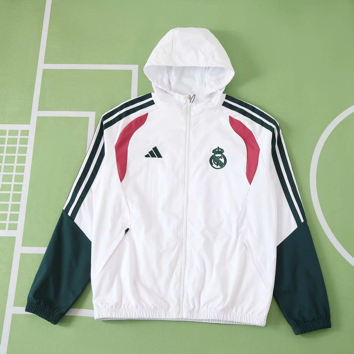 Giacca a Vento Real Madrid 26/27 Uomo Bianco | Giacca a Vento da Calcio
