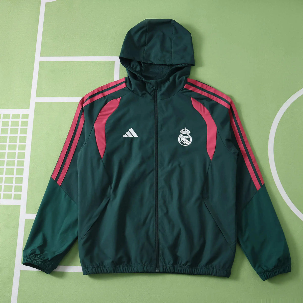 Giacca a Vento Real Madrid 26/27 Uomo Verde Scuro | Giacca a Vento da Calcio