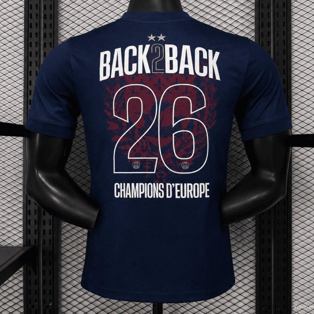 Maglia Paris Home 25/26 Champions d'Europe Blu | Maglia da Calcio