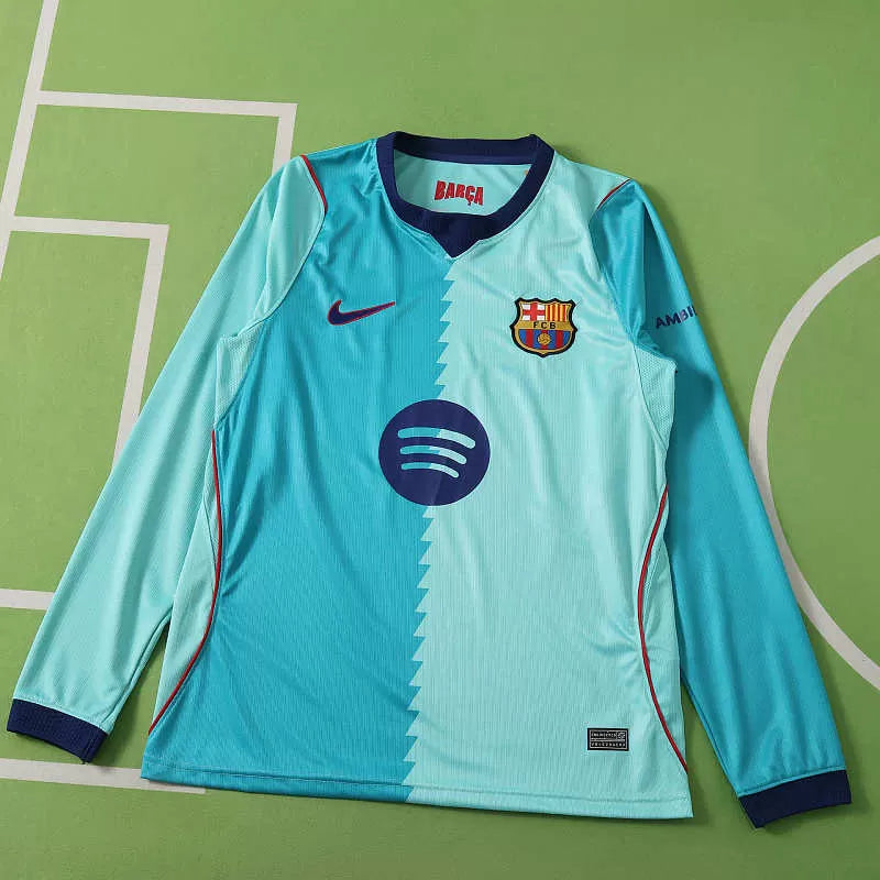 Maglia Barcelona Third 26/27 Manica Lunga Uomo Azzurro | Maglia da Calcio