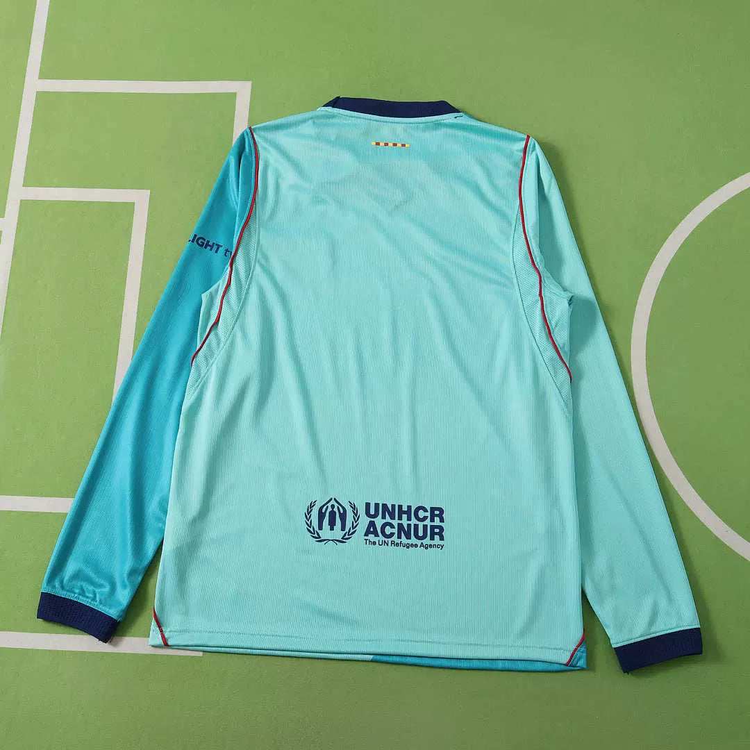 Maglia Barcelona Third 26/27 Manica Lunga Uomo Azzurro | Maglia da Calcio
