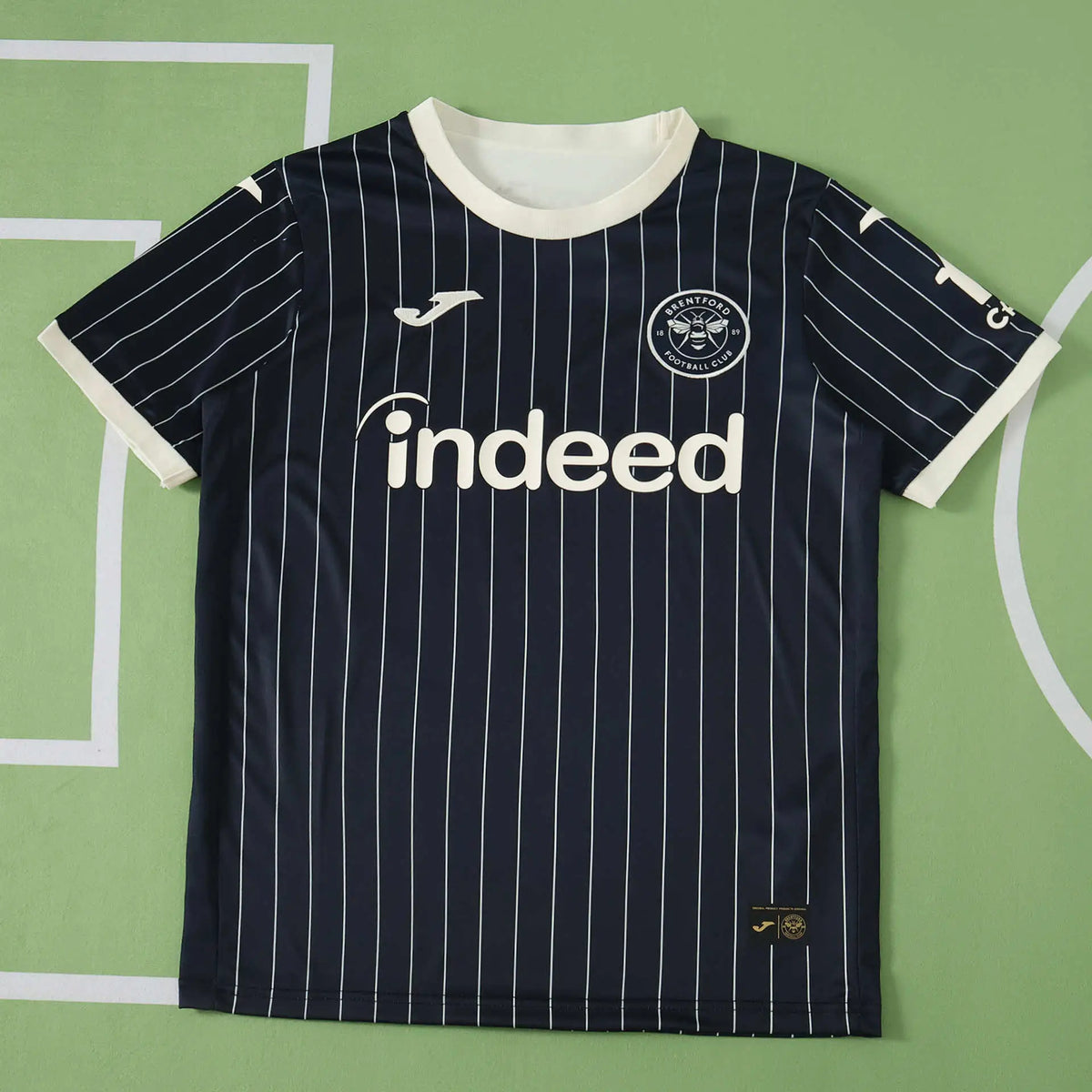Maglia Brentford Away 26/27 Uomo Nero con righe bianche | Maglia da Calcio