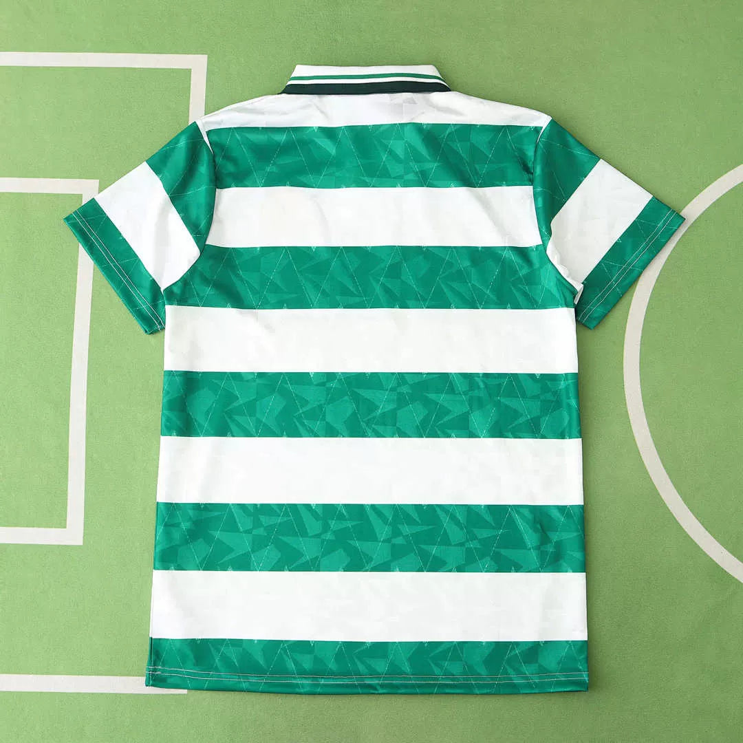 Maglia Celtic Home 89/91 Retro Uomo Verde e Bianco | Maglia da Calcio