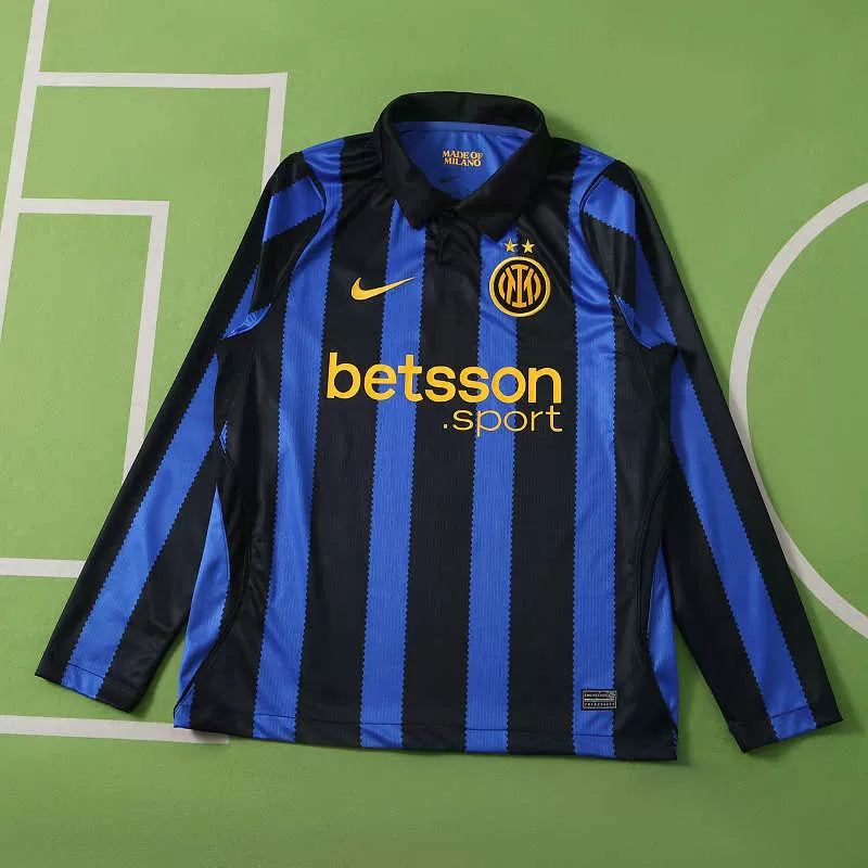 Maglia Inter Milan Home Manica Lunga 26/27 Uomo Nero/Blu | Maglia da Calcio