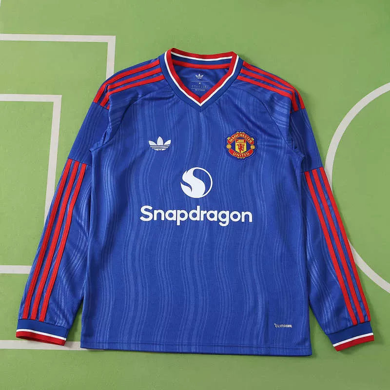 Maglia Manchester United Away 26/27 Manica Lunga Uomo Blu | Maglia da Calcio