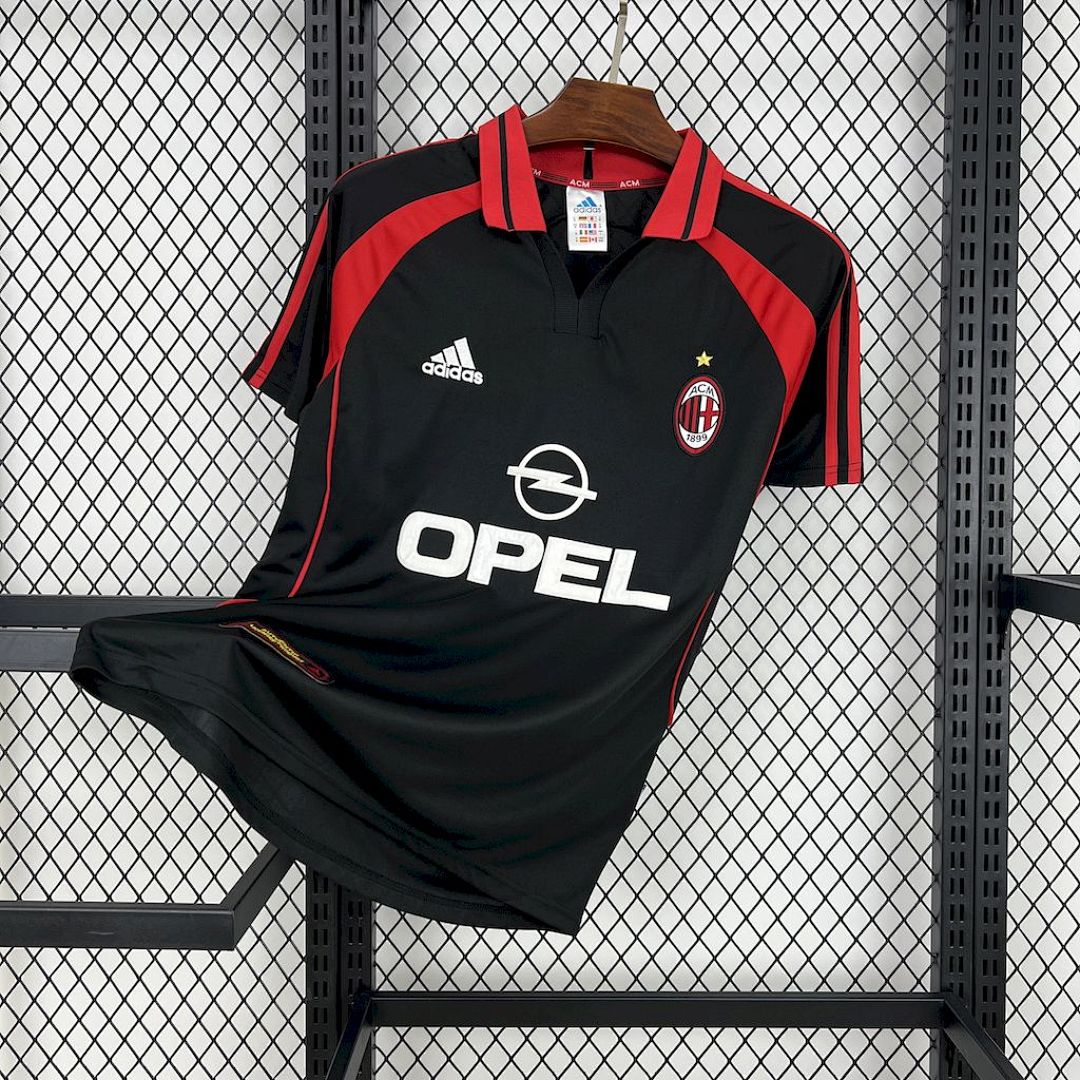 Maglia Milan Third 00/01 Retro Uomo Nero | Maglia da Calcio