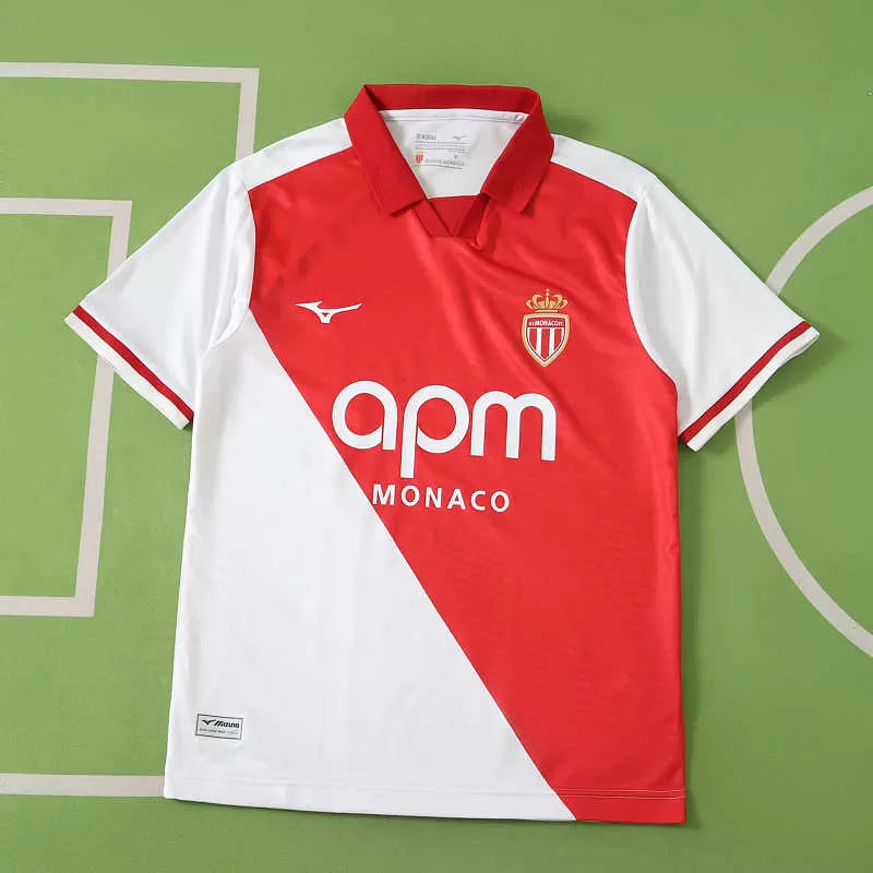 Maglia Monaco Home 26/27 Uomo Rosso e Bianco | Maglia da Calcio