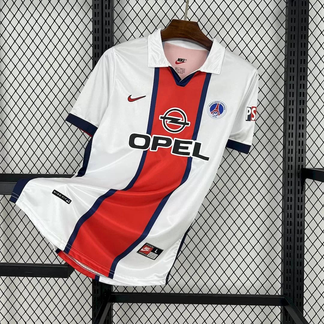 Maglia Paris Away 98/99 Retro Uomo Bianco e Rosso | Maglia da Calcio