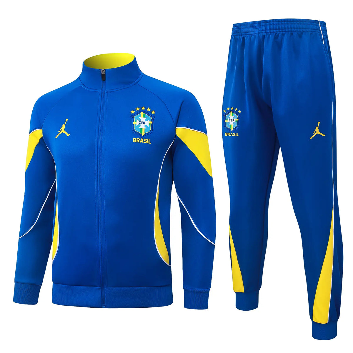 Tuta Full-zip Brasile 26/27 Uomo Blu Reale con inserti Gialli | Tuta da Calcio