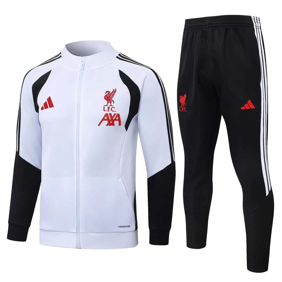 Tuta Full-zip Liverpool 26/27 Uomo Bianco e Nero | Tuta da Calcio