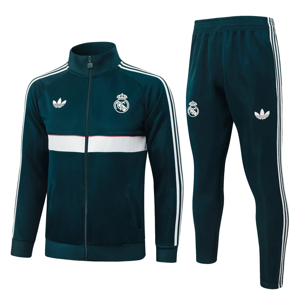 Tuta Full-zip Real Madrid 26/27 Uomo Verde Petrolio | Tuta da Calcio