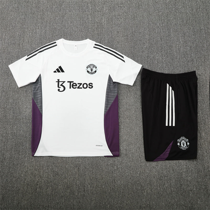 Kit Shirt + Shorts Manchester United Training White/Black 25/26