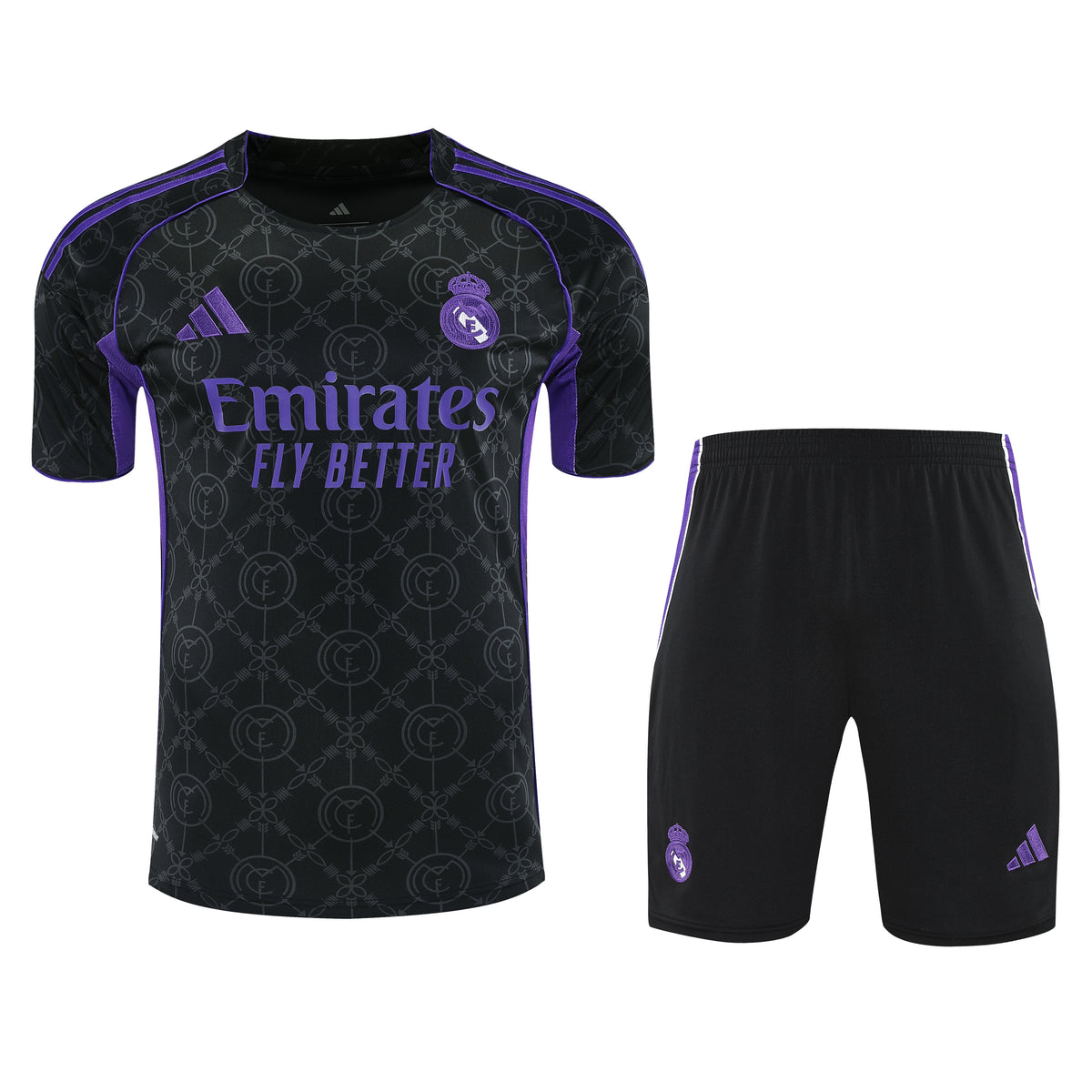 Kit Shirt + Shorts Real Madrid Black/Purple 25/26