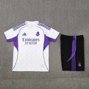 Kit Shirt + Shorts Real Madrid White/Black/Purple 25/26
