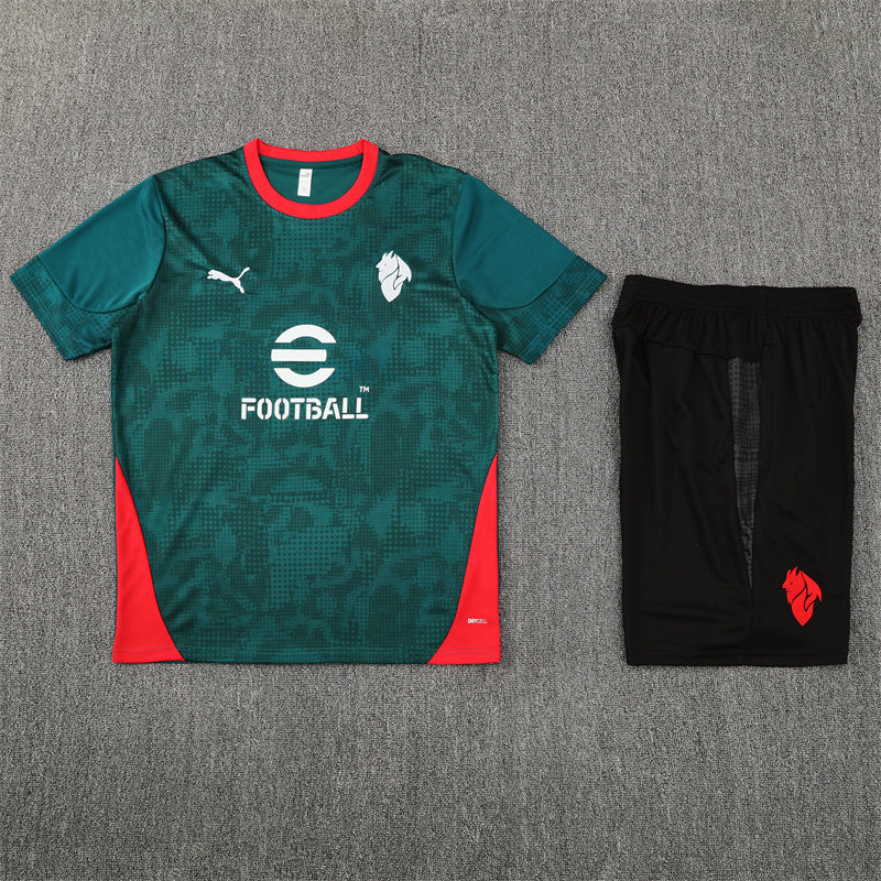 Kit Shirt + Shorts Milan Green/Black 25/26