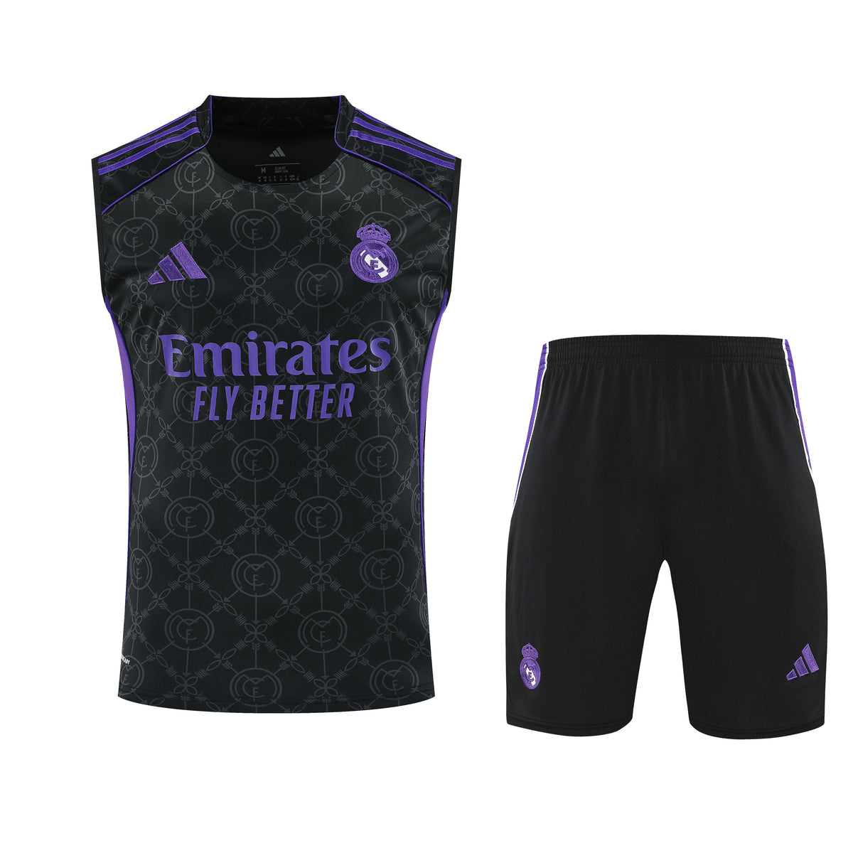 Kit Tank Top + Shorts Real Madrid Black/Purple 25/26
