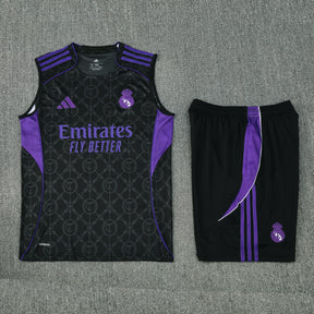 Kit Tank Top + Shorts Real Madrid Black/Purple 25/26