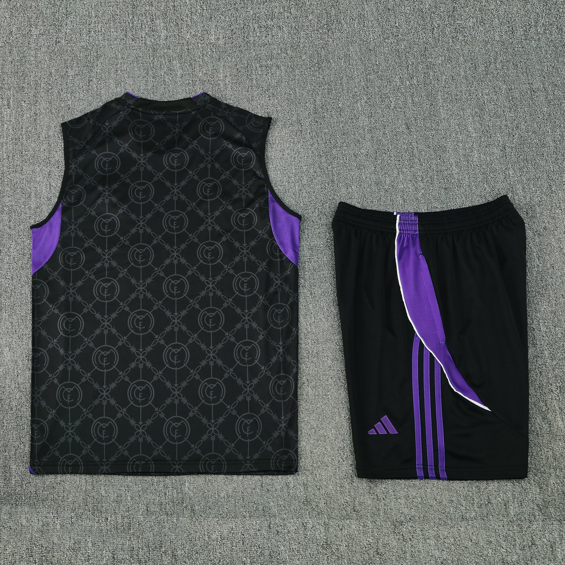Kit Tank Top + Shorts Real Madrid Black/Purple 25/26
