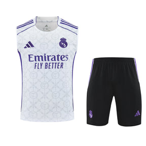 Kit Tank Top + Shorts Real Madrid White/Black/Purple 25/26