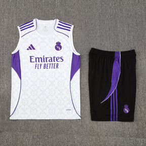 Kit Tank Top + Shorts Real Madrid White/Black/Purple 25/26