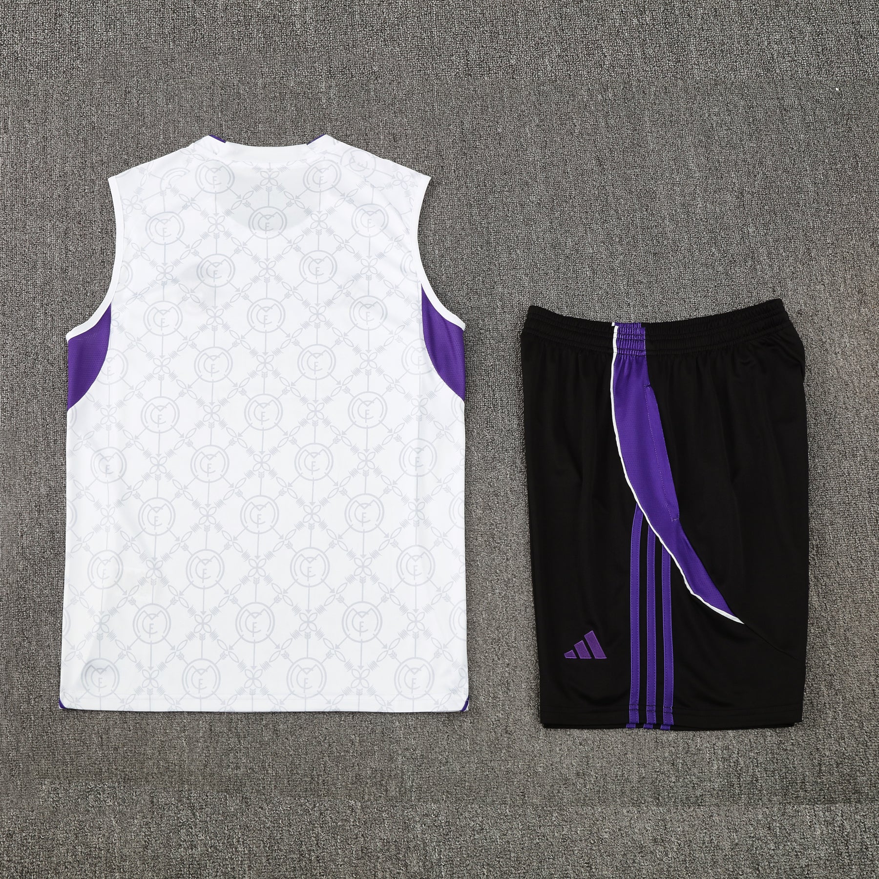 Kit Tank Top + Shorts Real Madrid White/Black/Purple 25/26